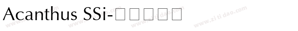 Acanthus SSi字体转换